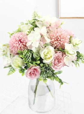 pink silk hydrangeas artificial flowers wedding flowers for