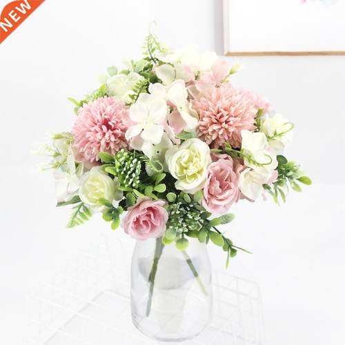 pink silk hydrangeas artificial flowers wedding flowers for