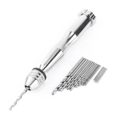 0.3mm-3.6mm Grasp Range Chuck Hand Drill With 25pcs HHS Twis