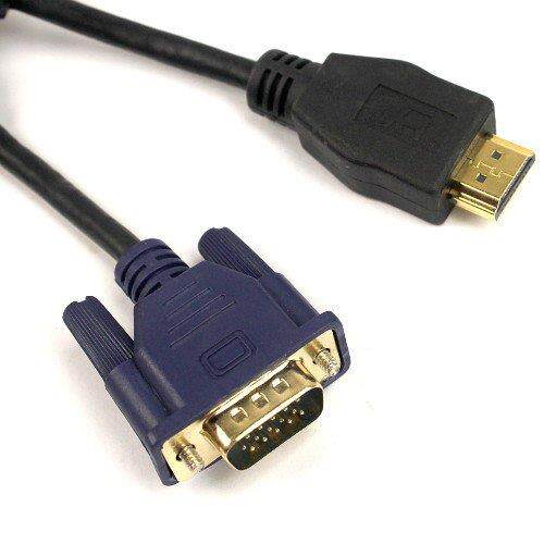 1.8 Meters 6FT HDMI Male to VGA HD15 Male Cable Adapter Cabl