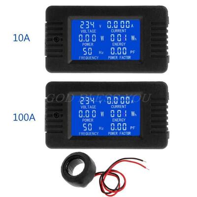 6 IN 1 Digital AC 20A 100A Voltage Energy Meter Voltmeter