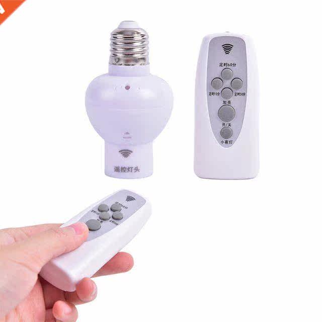 Wireless Remote Control Sound Light Sensor Lamp Holder E27 L