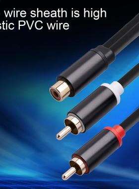 0.3m Audio Cable Gold Plated Plug Anti-interference RCA Fema