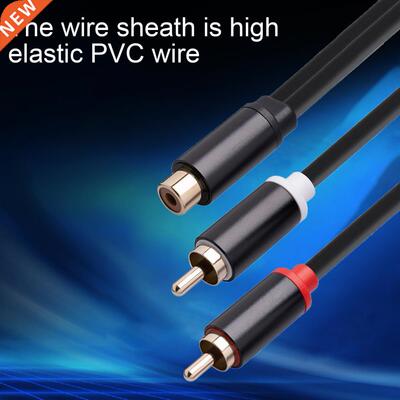 0.3m Audio Cable Gold Plated Plug Anti-interference RCA Fema