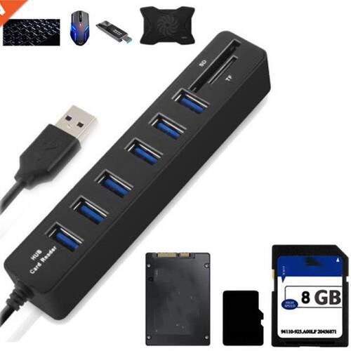 USB Hub 3/6 Port Expander Adapter USB 3.0 Hub Multi USB Spli