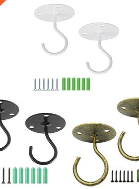 2 Pcs Heavy Duty Plant Ceiling Hook Metal Wall Mounted Hangi