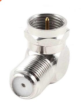 2Pcs Coaxial Type F Female to Male Rig Angle Adapter F Plu