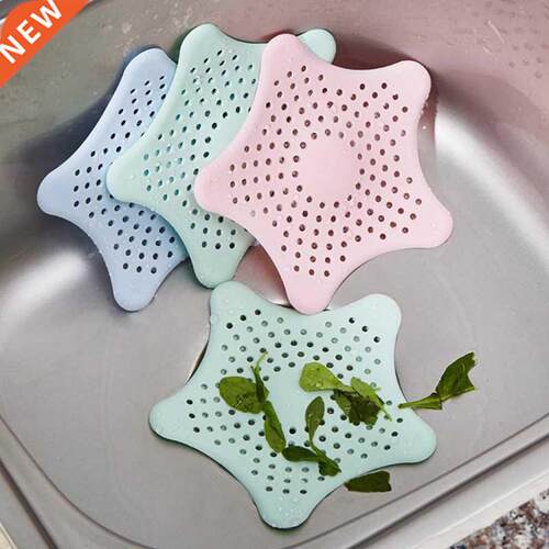 3Pcs/Set Star Shape Sink Strainer Hair Catcher Silicone Flo