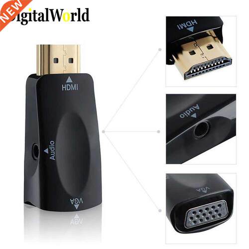 HDMI-compatible Male to VGA Female 1080p Video Converter Ada