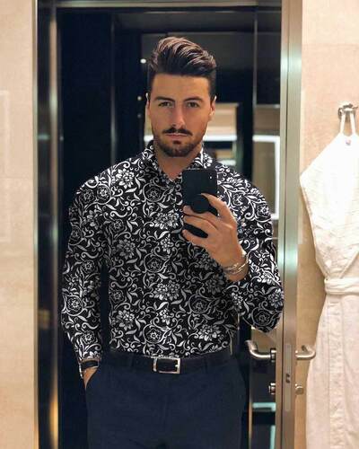 Men	s shirt for men clothing social male Blouse Hawai