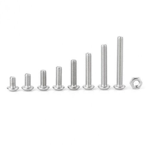 210pcs M4 304 Hex Socket Button Head Screws and Nuts Assrotm