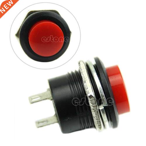 Momenty SPST NO Red Round Cap Push Button Switch AC 3A/250