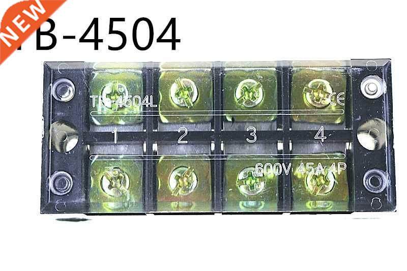 5Pcs TB-4504 Dual Row 4 Position Screw Terminal Barrier Bloc
