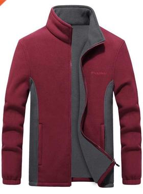 Men's Fleece Jacket Autumn Spring Large Size Big and