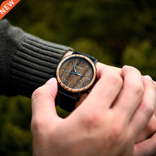 BOBO BIRD Wooden Metal Watch Men Brand Design Lightweight Q