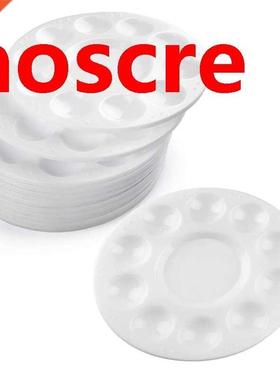 12PCS Paint Tray Palettes Round Plastic Pallets for Acrylic