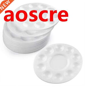 12PCS Paint Tray Palettes Round Plastic Pallets for Acrylic