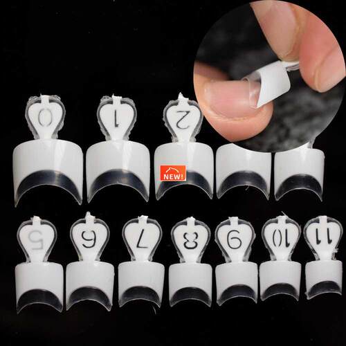 24pcs/kit 12 size White Nail Tips Beautiful Easy Ladies