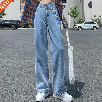 Feynzz Jeans Vrouwen Wijde Pijpen Broek Moeder Femme Blauw J