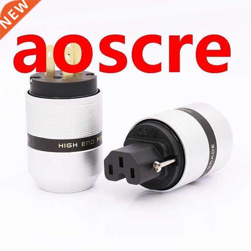 Hi End Gold Plated US AC Power Plug HIFI Audio Grade Copper