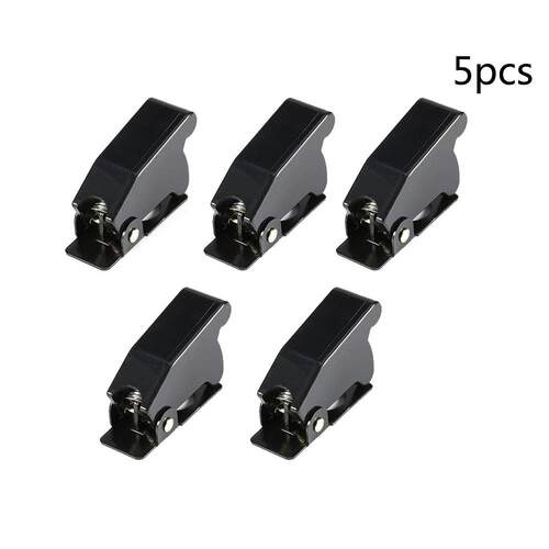 *5 Pieces Black Safety Switch Flip Cap Cover Guard Toggle S