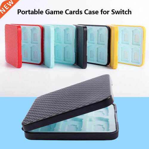 Portable ABS + Silicone 12 Grids Game Card Case SD Cards Sto