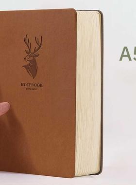 Super thick! 416 Pages Leather Deer Notebook A5 Daily Notebo