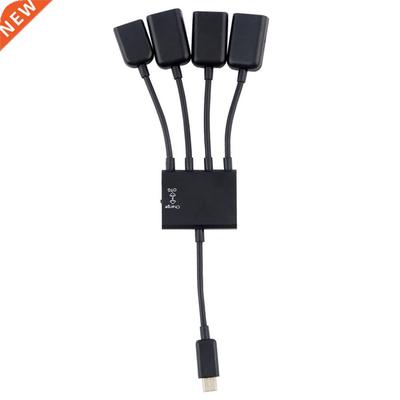 Useful Hot 4 Port Micro B OTG Hub Cable Connector Spliter fo