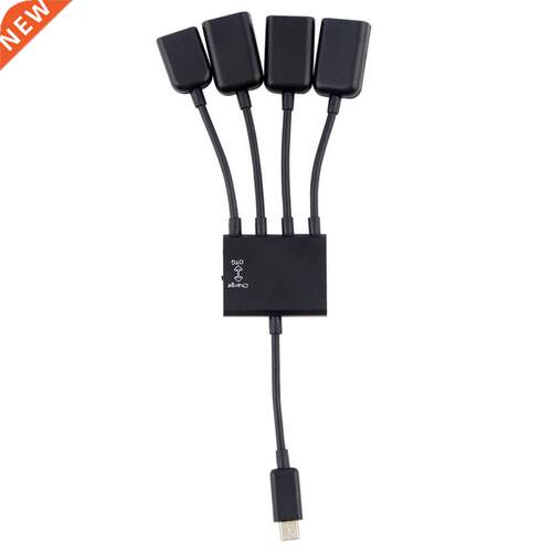 Useful Hot 4 Port Micro B OTG Hub Cable Connector Spliter fo