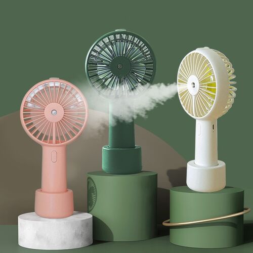 Battery Portable Water Spray Mist Fan Electric USB Rechargea