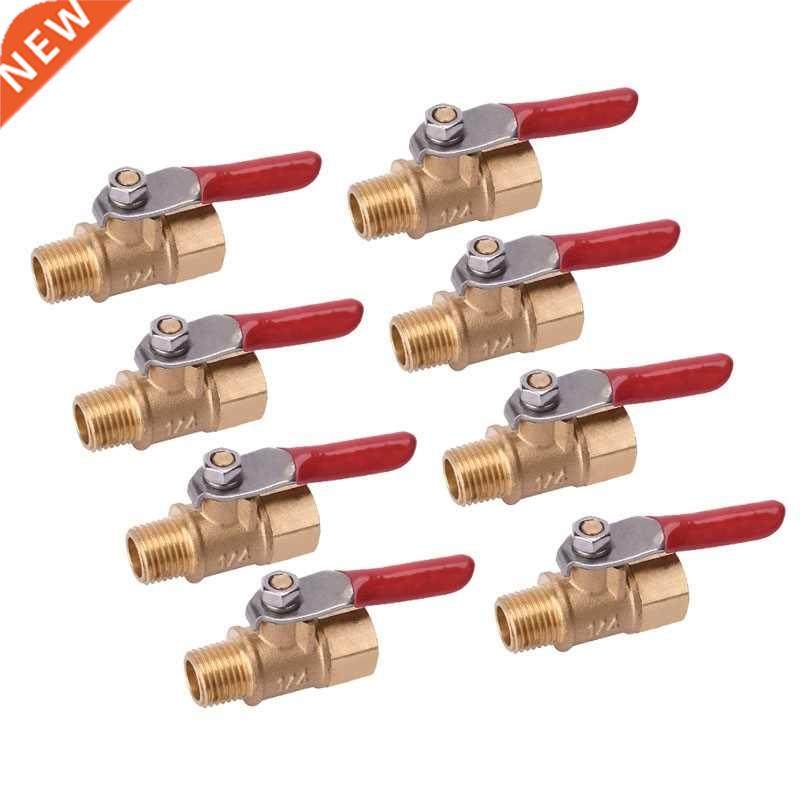 8PCS 1/4 Inch Heavy Duty Brass Ball Valve Shut Off Switch Ma
