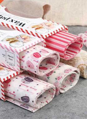 50Pcs Christmas Wax Paper Food Wrapper Paper 适用于 Bread Sa