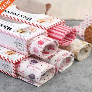 50Pcs Christmas Wax Paper Food Wrapper Paper 适用于 Bread Sa