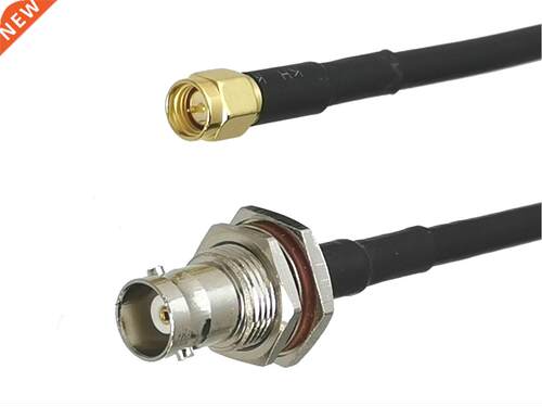 1Pcs RG58 SMA Male plug to BNC Female jack Nut Bulkhead Conn