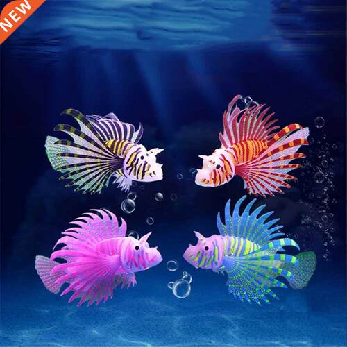 Aquarium Artificial Luminous Lionfish Fish Tank Aquatic Land