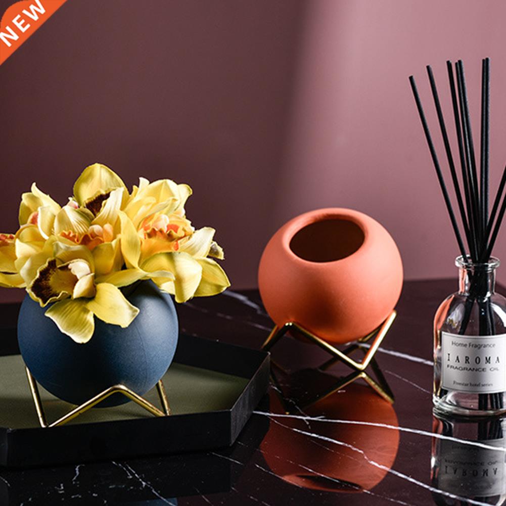 Free Standing Bonsai Holder Home Balcony Nordic Iron Ceramic