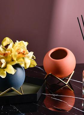 Free Standing Bonsai Holder Home Balcony Nordic Iron Ceramic