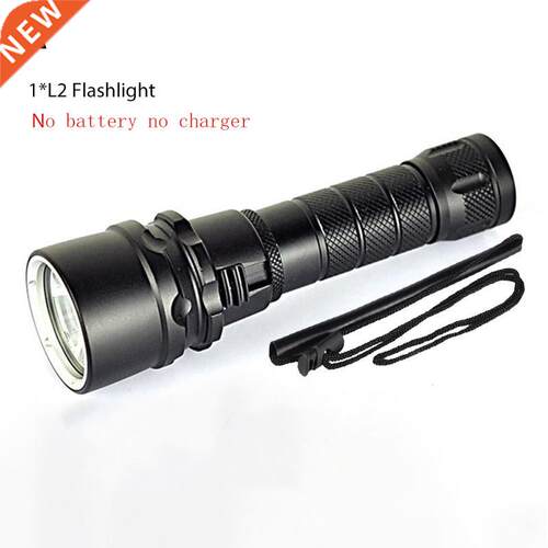 Super bright XHP70 Diving Flashlight IPX8 highest waterproof