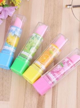 Lovely Lipstick Style Rubber Fruit Pencil Eraser Office Stat