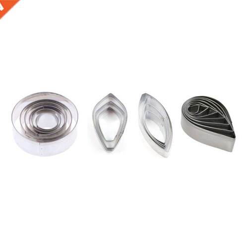 20Pcs Stainless Steel Drop Round Clay Cutter Designer DIY Ce