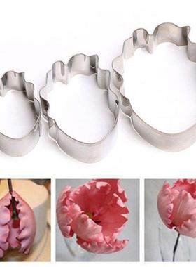 pcs/set Parrot Tulip Petal Flower Cookie Cutter Cake Decora