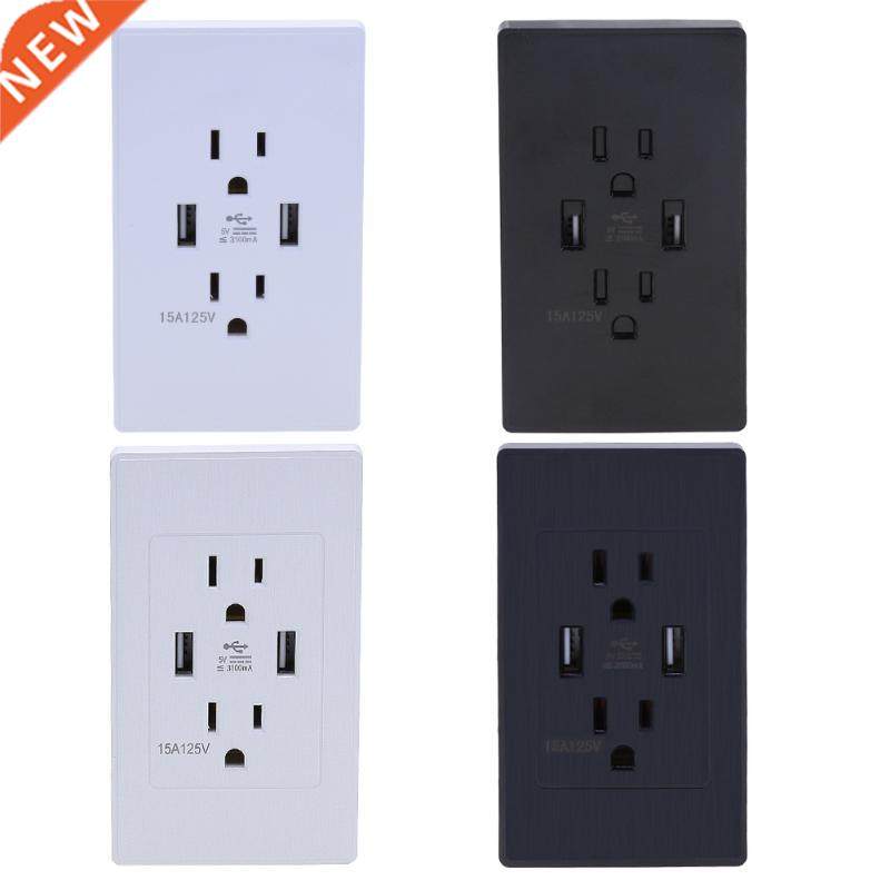 Sockets Wall Charger Station Socket USB Port Adapter AC Powe