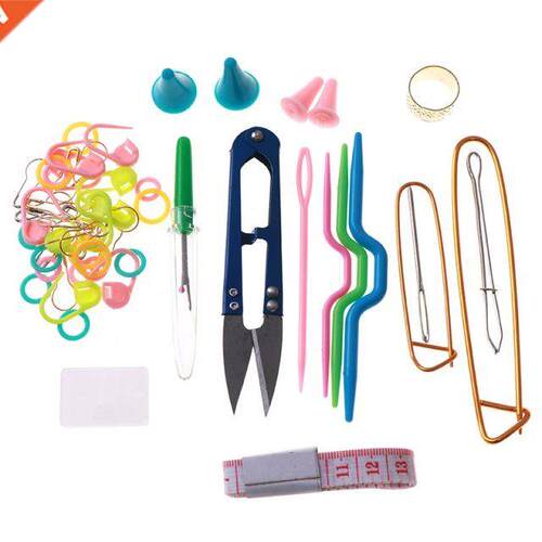 1 Set Crochet Hooks Needles 16 Sizes Sewing Needles Stitches