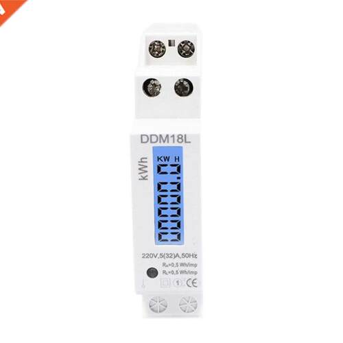 LCD Digital Single Phase Din Rail Electricity Power Consumpt