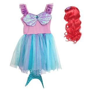 VOGUEON Little Mermaid Girl Dress Cute Design Fish Tail Pri
