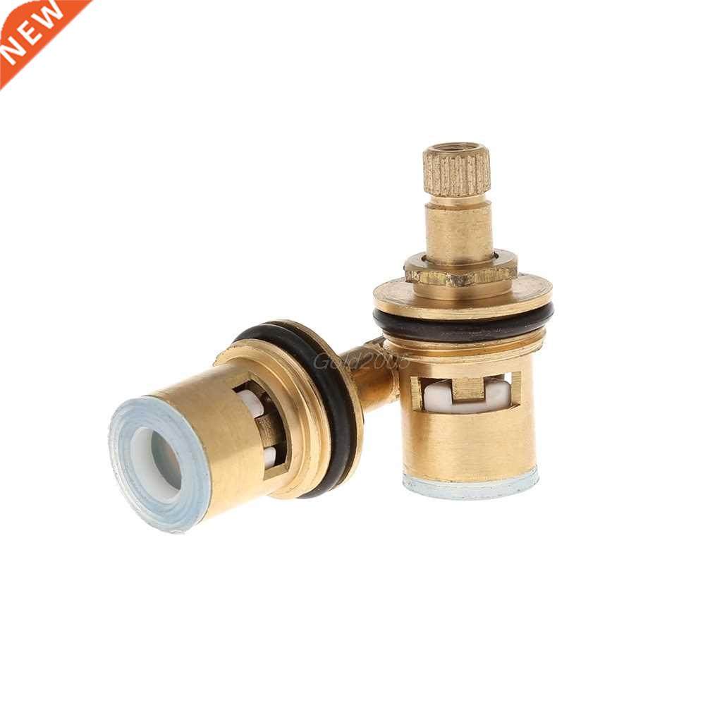 2 Pcs Brass 1/4 Turn G1/2 Ceramic Disc Cartridge Hot Cold T