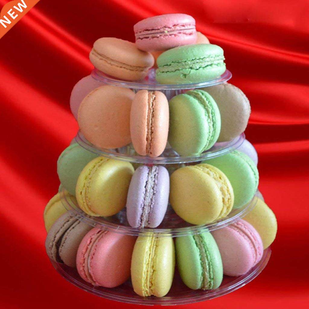 4 Tier Clear Macaron French Macaroons Tower Cake Cupacake St
