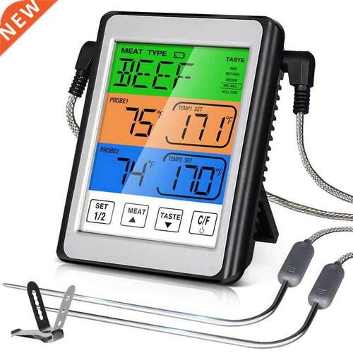 Digital Meat Thermometer, Dual Probe Kitchen Thermometer for