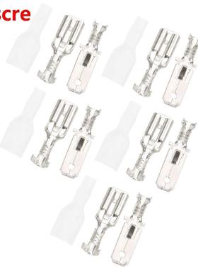 200pcs Tin Plated Brass 6.3mm Spade Wire Terminals Crimp Con