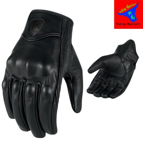 Motorcycle Gloves Touch Screen Goatskin Leather Real